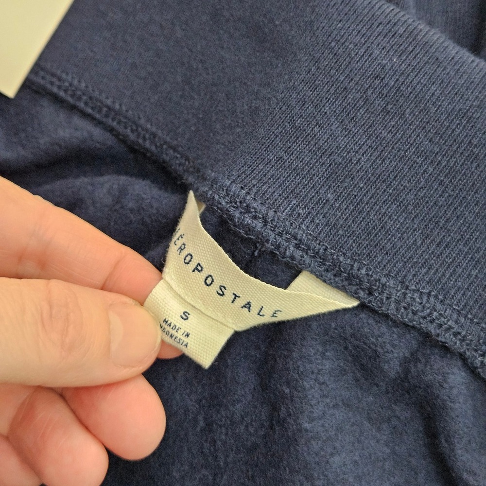 Aeropostale Classic Sweatpant Women Small Navy Blue Logo Graphic Fleece Joggers - Picture 3 of 11